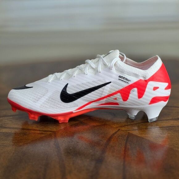 Nike Zoom Vapor 15 Elite Soccer Shoes White Black Crimson Men's 13 LE DJ4978-600 - Picture 9 of 10
